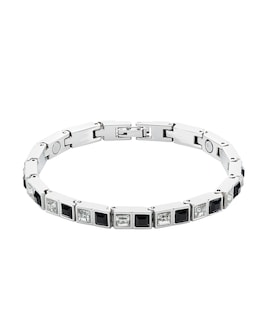 Espree Black and Clear Crystal Magnetic Tennis Bracelet