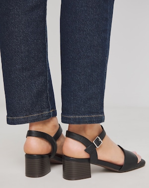 Block Heel Barely There Sandal ExWide - Image 3