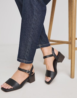 Marseille Low Block Heel Barely There Sandals Wide E Fit
