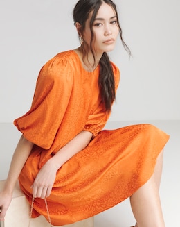 Joanna Hope Satin Jaquard Swing Dress