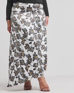 Joanna Hope Satin Pleated Skirt