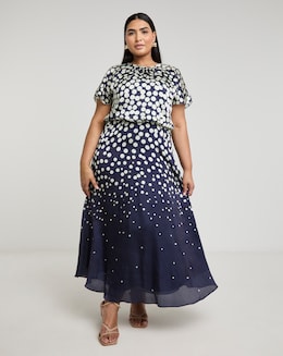 Joanna Hope Split Sleeve Maxi Dress