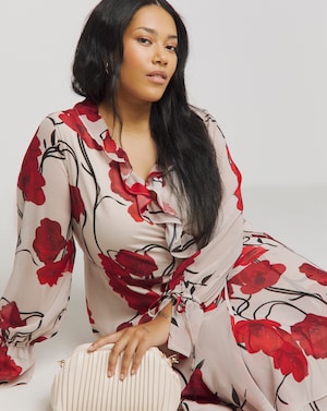 Joanna Hope Maxi Ruffle Wrap Dress - Image 2