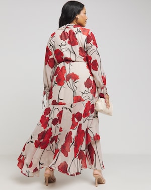 Joanna Hope Maxi Ruffle Wrap Dress - Image 3
