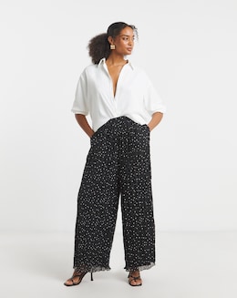 Joanna Hope Crinkle Wide Leg Trousers - Image