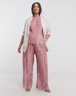 Joanna Hope Plisse Wide Leg Trousers