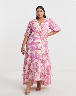 Joanna Hope Printed Wrap Dress