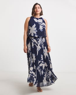 Joanna Hope Printed Pleated Dress