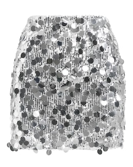 Mixed Disc Sequin Mini Skirt - Image