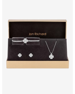 Jon Richard Silver Plated Clover Set