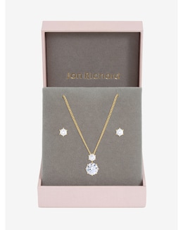 Jon Richard Gold Plated and Cubic Zirconia Round Drop Box Set - Gift Box