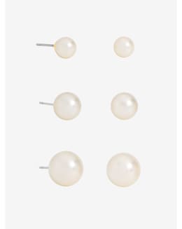 Mood Pearl Stud Earrings - Pack of 3