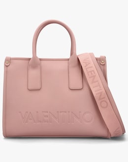 Valentino Bags Foxy Pink Debossed Logo Shopper Bag