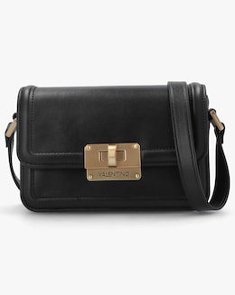 Valentino Bags Floren Black Turn Lock Cross-Body Bag