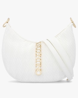 Valentino Bags Fania White Quilted Chevron Hobo Bag