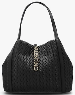 Valentino Bags Fania Black Quilted Chevron Shoulder Bag