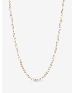 Jon Richard Waterproof Sterling Silver Plated Tennis Necklace