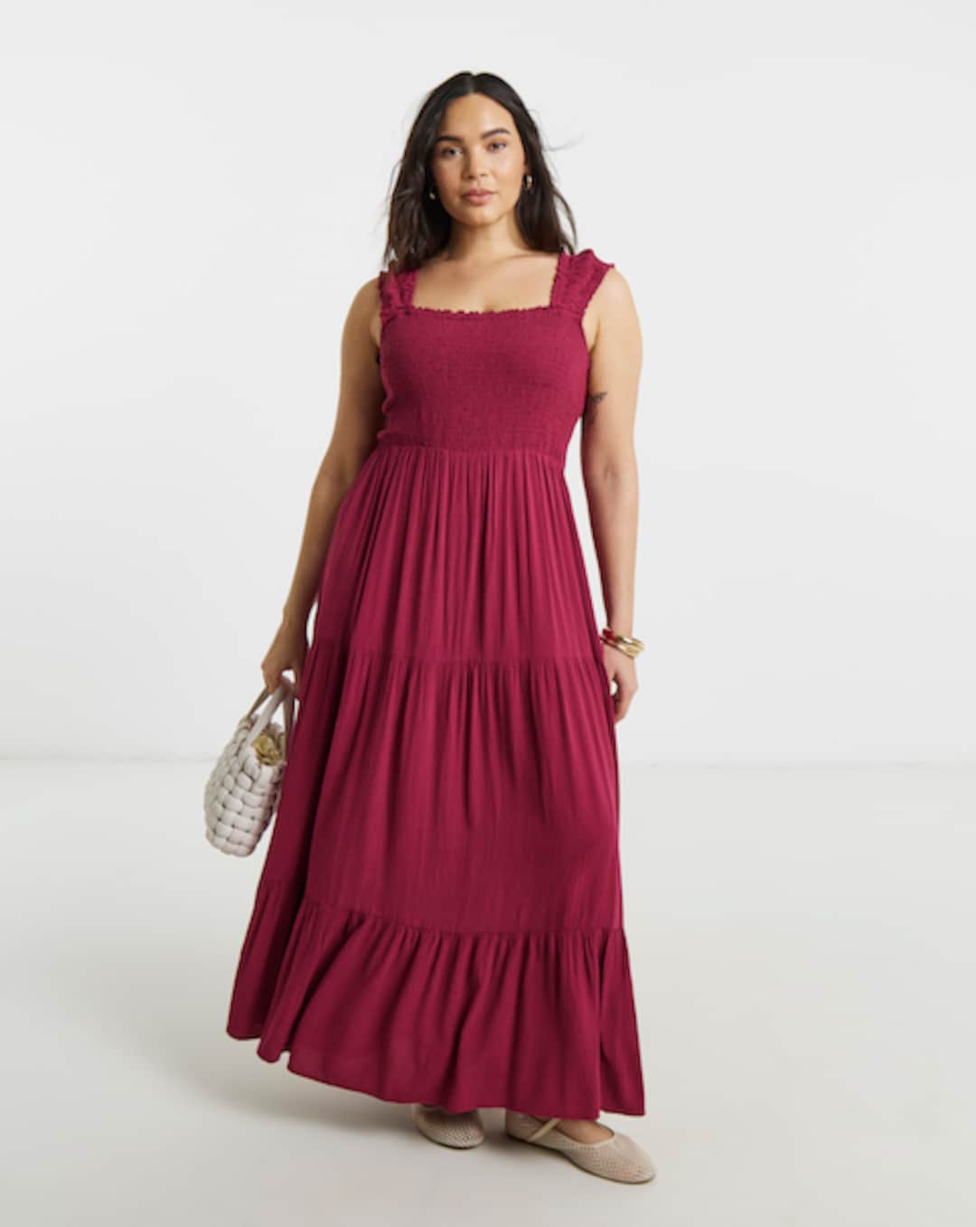 fitted lace wedding dress Plus Size Melanie Asymmetric Maxi Dress main image 1