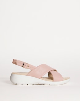 Cushion Walk Off White Crossover Sandal- Wide Fit (E)