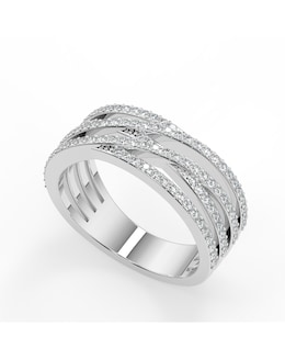 Moissanite 9ct White Gold 0.50ct total Cocktail Ring