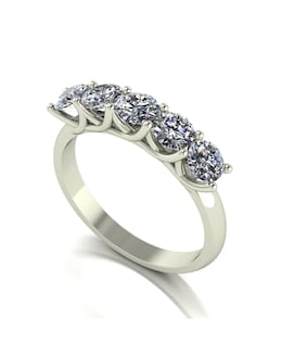 Moissanite 9ct White Gold 1.25ct total Eternity Ring
