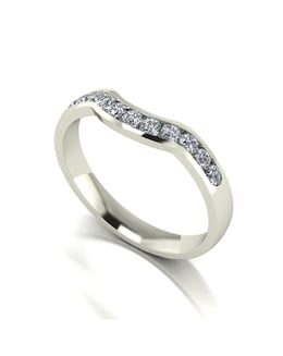 9ct Gold 11 Stone Moissanite Shaped Eternity Ring