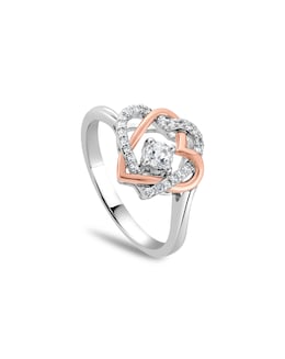 Forever Yours Sterling Silver Heart Ring with Topaz