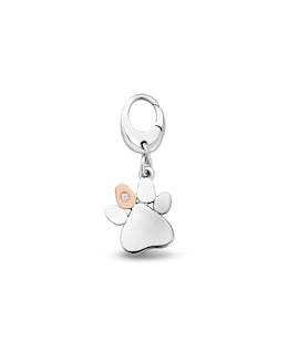 Clogau Sterling Silver Paw Print Charm