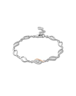 Clogau Past Present Future Sterling Silver Multi-Link Bracelet with Topaz