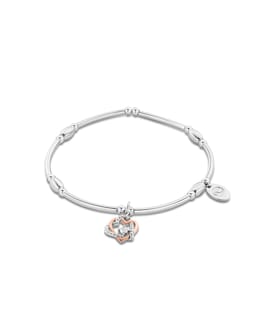 Clogau Forever Yours Sterling Silver Heart Affinity Bracelet with Topaz