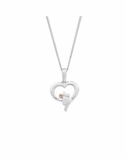 Clogau Paw Print Heart Pendant