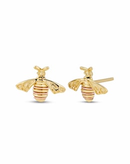 Clogau Honey Bee Gold Stud Earrings