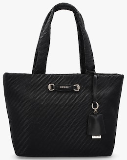 Guess Francy Woven Black Tote Bag