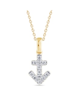 9ct Gold Diamond Sagittarius Pendant on 18 inch chain