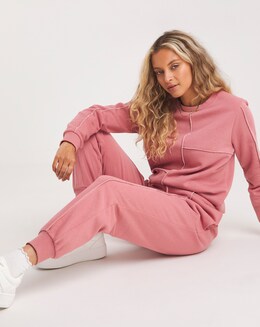 Rose Overlock Detail Joggers