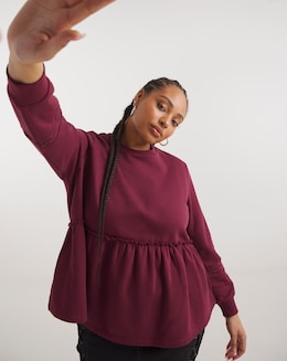 Burgundy Lace Detail Tunic