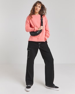Blush Pink Side Split Sweatshirt