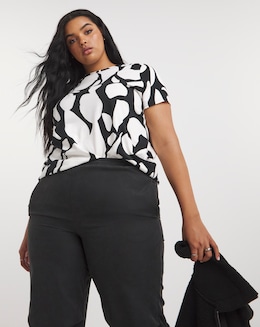 Printed Crew Neck Tee