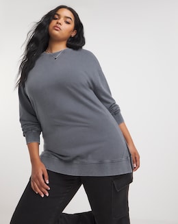 Side Split Sweatshirt Tunic
