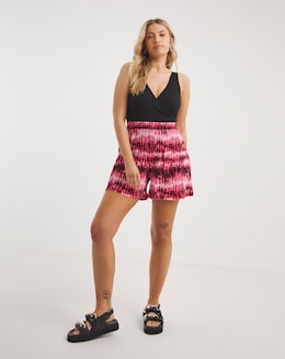 Tie Dye Plisse Short