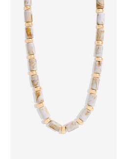 Mood Gold Cream Resin Allway Necklace
