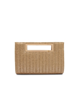 Paradox London Delma Raffia Clutch Bag