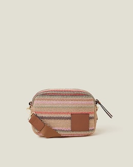 Accessorize Stripe Raffia X Body