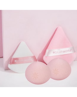 Brush Works Blending Makeup Drops &amp; Powder Puff Duo Set