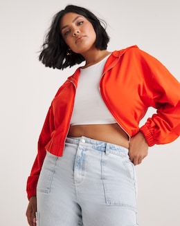Red Zip Through Hoodie