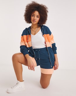 Navy Colour Block Shorts