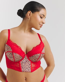 Ann Summers Instinctive Padded Plunge Wired Basque Red
