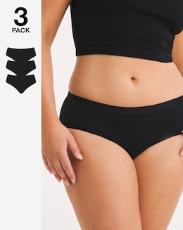 Sloggi 3Pack Go Casual Cotton Midi Knickers Black