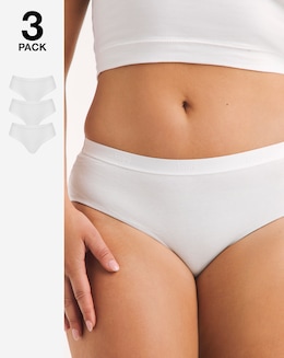Sloggi 3Pack Go Casual Cotton Midi Knickers White