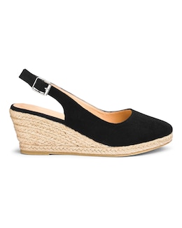 Wedge Espadrille Slingback Sandals Wide E Fit